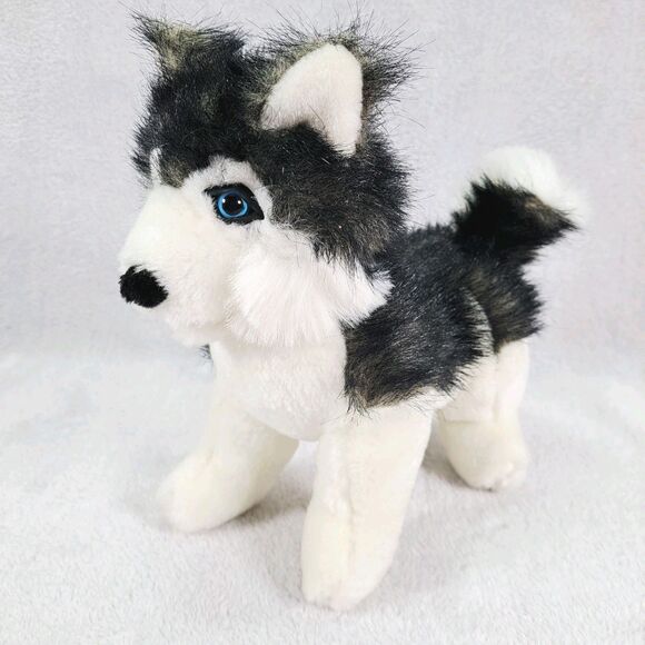 Plush Husky Wolf Sled Dog 9" Stuffed Animal Toy Blue Eyes Alaska BJ Toys - Picture 5 of 11